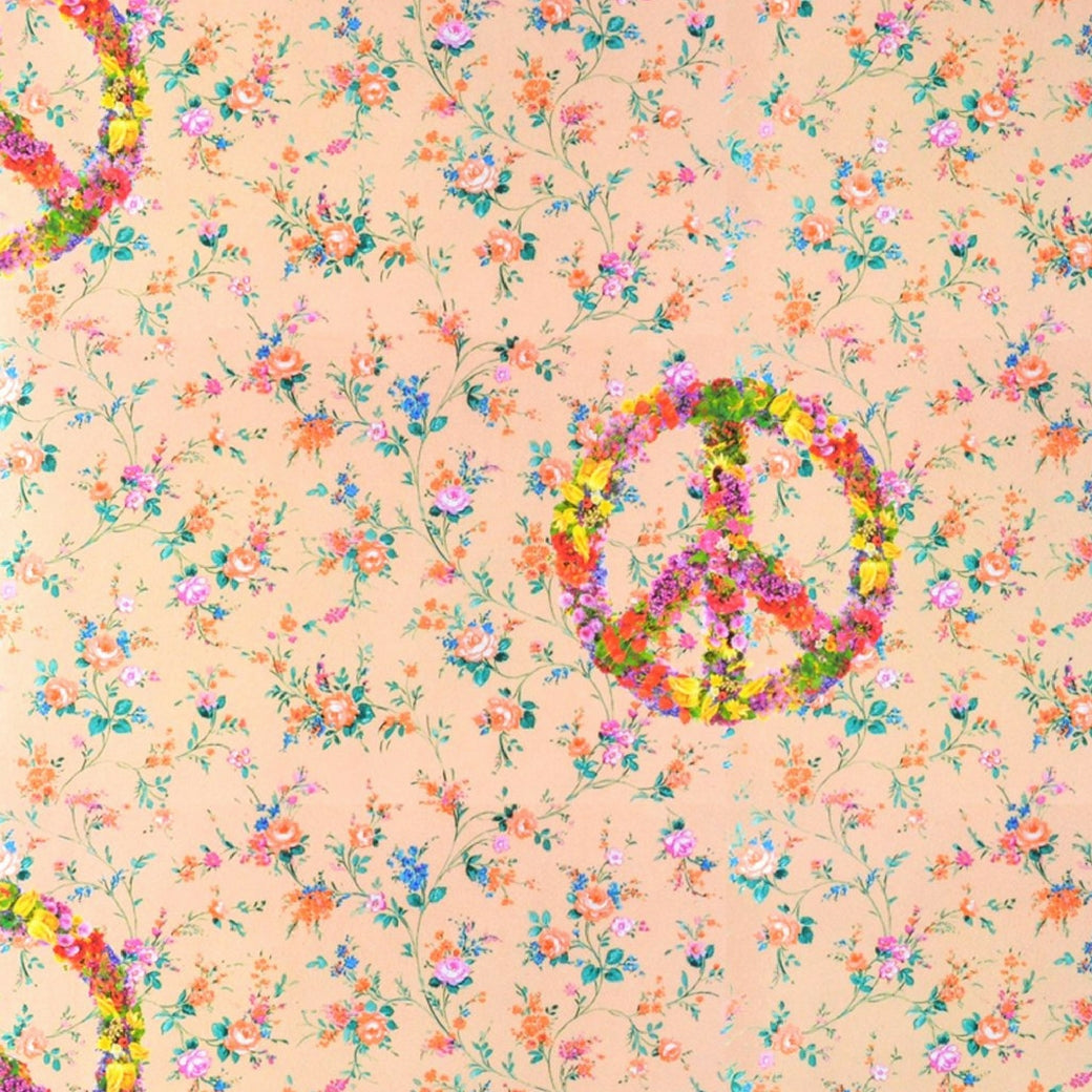 Walter Knabe Floral Peace Machine Printed Wall Covering