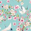 Walter Knabe Cherry Blossom Machine Printed Fabric
